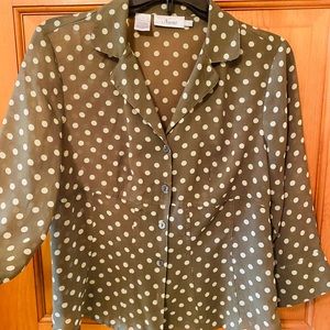Pretty Polka dot Blouse, vintage, size S